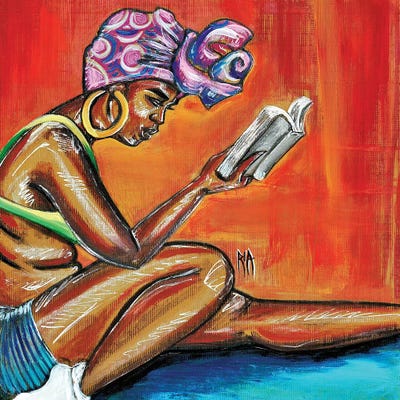 While Youre Out Partying....Im Doing My Bible Reading by Artist Ria art print