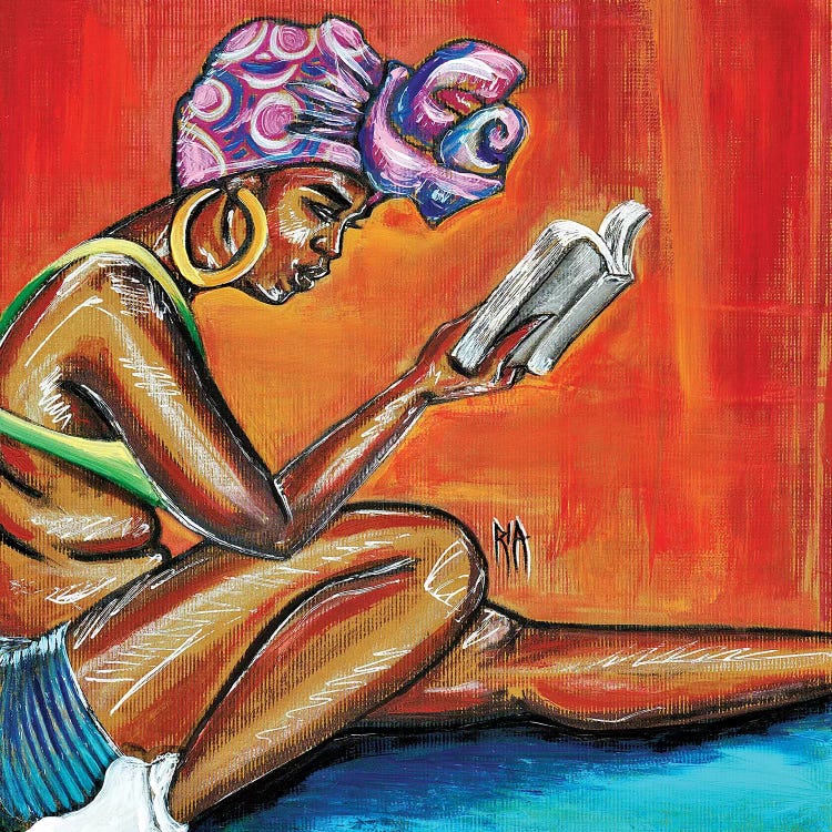 While Youre Out Partying....Im Doing My Bible Reading by Artist Ria wall art