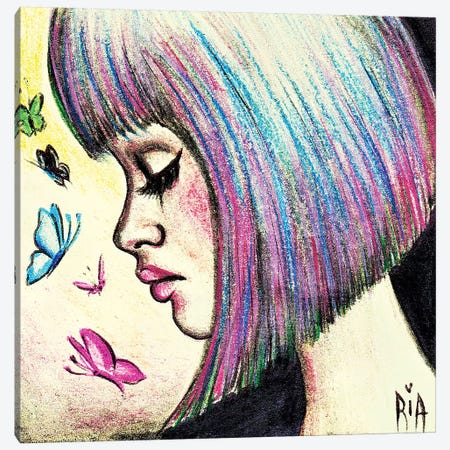 Wish I Felt Those Butterflies Instead Of Your Lies Canvas Print #RIA86} by Artist Ria Art Print