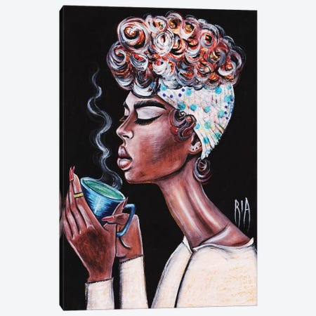 The Best Part Of Waking Up Canvas Print #RIA91} by Artist Ria Canvas Art Print