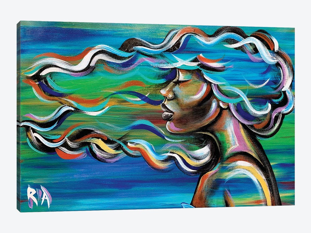 Summer Breeze....I Wish I Could Think With All The Colors Of This Wind by Artist Ria 1-piece Canvas Wall Art