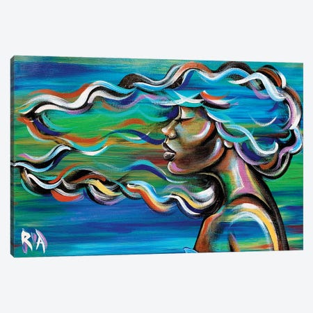 Summer Breeze....I Wish I Could Think With All The Colors Of This Wind Canvas Print #RIA96} by Artist Ria Canvas Wall Art