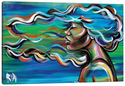 Summer Breeze....I Wish I Could Think With All The Colors Of This Wind Canvas Art Print - #BlackGirlMagic