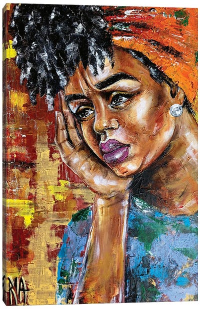 Her Shattered Thoughts Canvas Art Print - Artist Ria