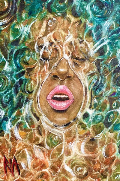 Calm Beneath The Surface: Sea Level Is Her New See Level But She Fights Daily To Rise Above! by Artist Ria