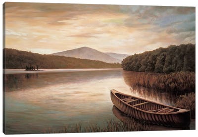 Reflections on the lake II Canvas Art Print - Cabin & Lodge Décor