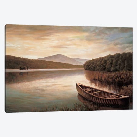 Reflections on the lake II Canvas Print #RID4} by Richard Dunahay Canvas Art Print