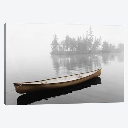 Lone Canoe Canvas Print #RII5} by Rig Studios Canvas Art