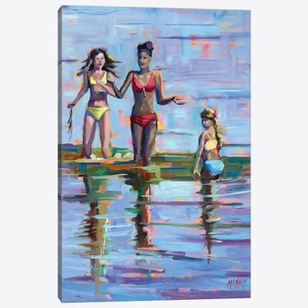 Girls Just Want To Have Fun Canvas Print #RIM102} by Marie Massey Canvas Artwork