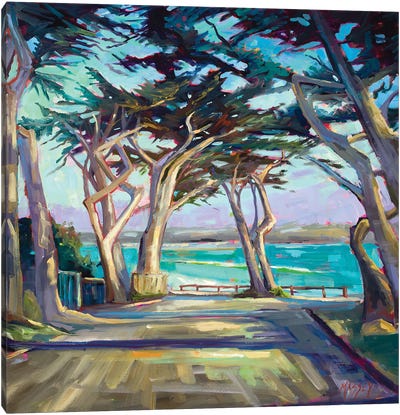 Summer In Carmel Canvas Art Print - Beach Sunrise & Sunset Art