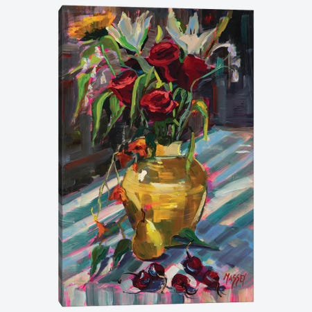 Cherry Rose, Plein Air Canvas Print #RIM108} by Marie Massey Canvas Art