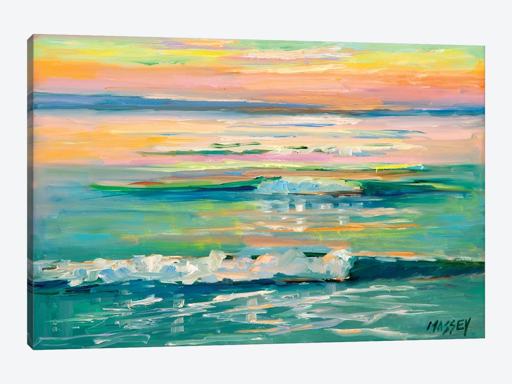 Twilight Waves by Marie Massey 1-piece Canvas Artwork
