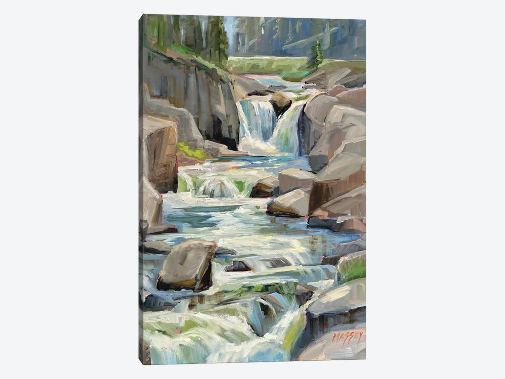 Summer Fun On The Big Thompson by Marie Massey 1-piece Canvas Art
