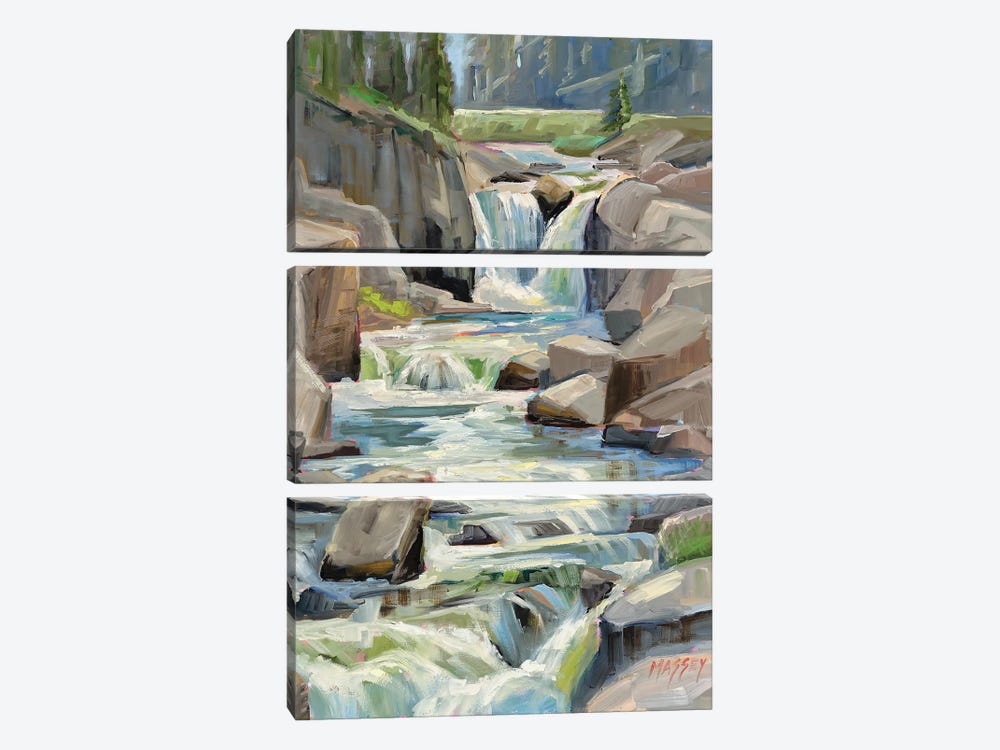 Summer Fun On The Big Thompson by Marie Massey 3-piece Canvas Artwork