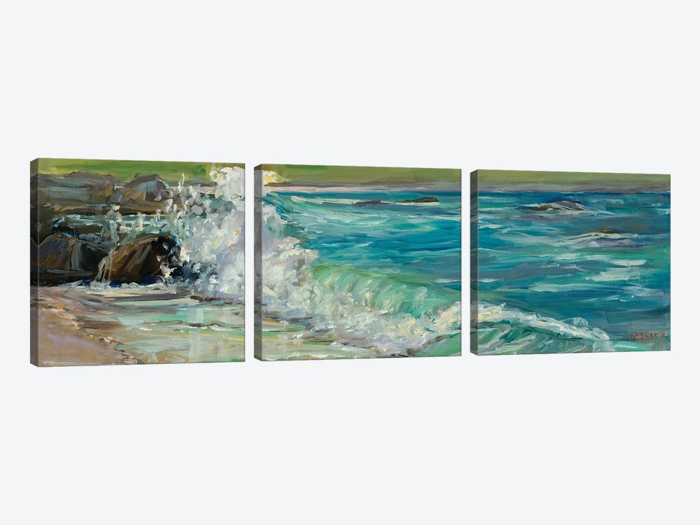 Carmel Splash by Marie Massey 3-piece Canvas Art Print