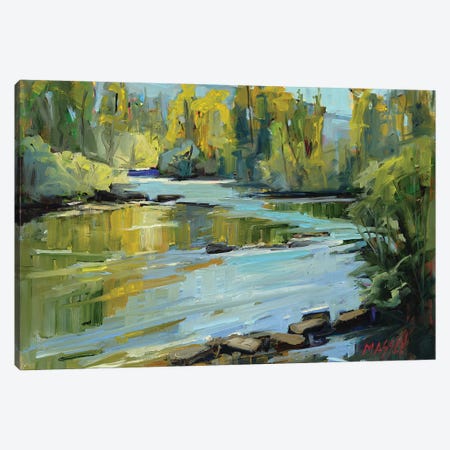 Morning Light On The River Canvas Print #RIM120} by Marie Massey Canvas Art