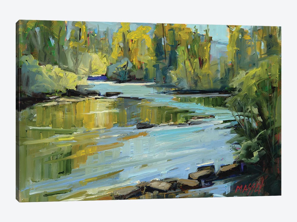 Morning Light On The River by Marie Massey 1-piece Canvas Artwork