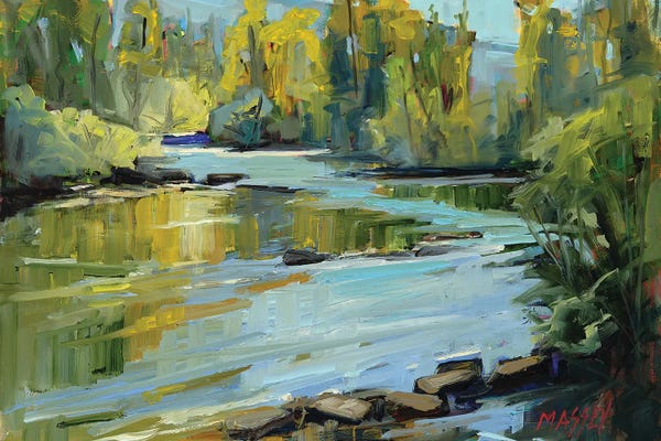 Marie Massey: Morning Light On The River by Marie Massey