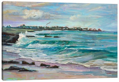 Dreams Of Spanish Bay Canvas Art Print - Lake & Ocean Sunrise & Sunset Art