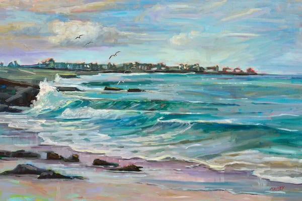 Large Coastal Art - Canvas Prints: Dreams Of Spanish Bay by Marie Massey