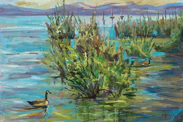 Lake Sunrises & Sunsets: Lake Willows by Marie Massey