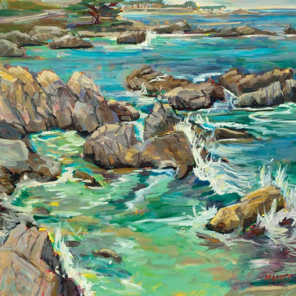 Large Coastal Art - Canvas Prints: Rising Tide, Plein Air by Marie Massey
