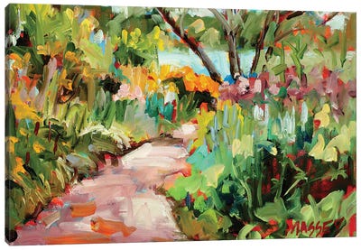 Garden Path Canvas Art Print - Trail, Path & Road Art