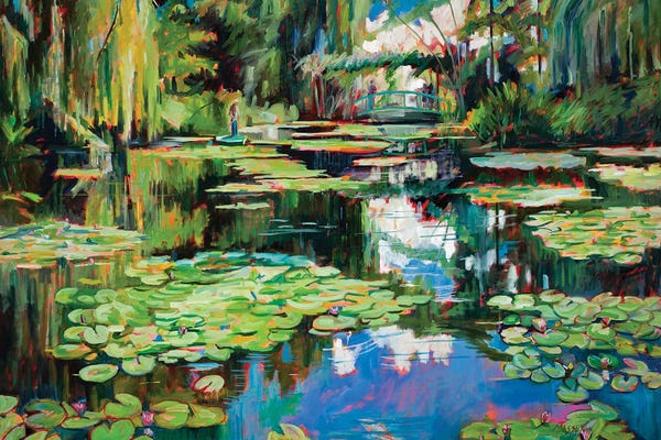 Lilies: Homage To Monet by Marie Massey