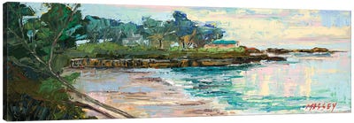 Windswept Shore Canvas Art Print - Lake & Ocean Sunrise & Sunset Art