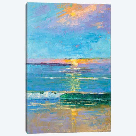 Carmel Beach Sunset Canvas Print #RIM39} by Marie Massey Canvas Art Print