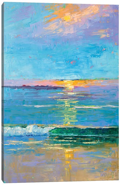 Carmel Beach Sunset Canvas Art Print - Beach Sunrise & Sunset Art