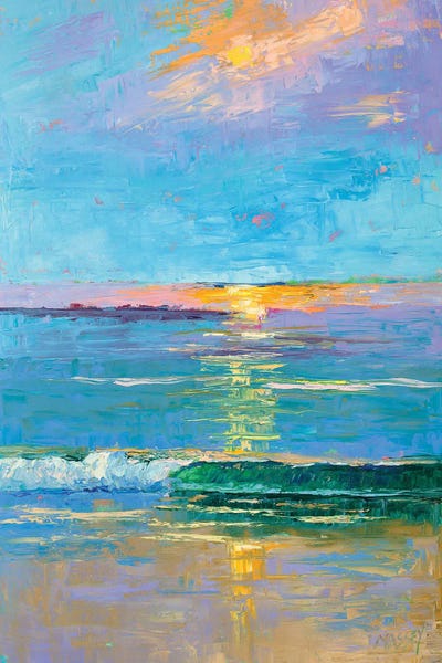 Large Coastal Art - Canvas Prints: Carmel Beach Sunset by Marie Massey