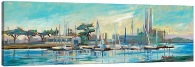 Moss Landing Harbor Canvas Art Print - Harbor & Port Art