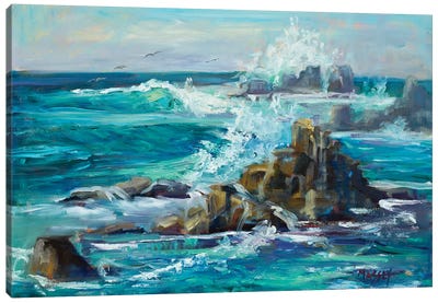 Ocean Spray Canvas Art Print - Rock Art