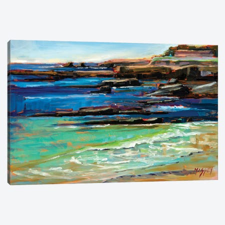 Gentle Tide At Pebble Beach Canvas Print #RIM64} by Marie Massey Art Print