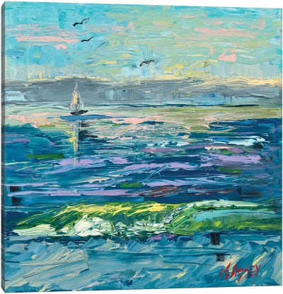 Sailing Cerulean Seas Canvas Art Print - Marie Massey