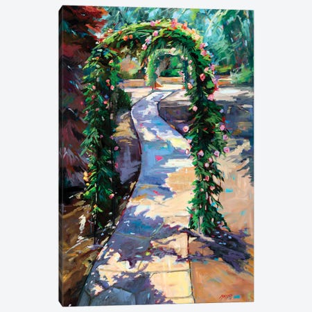 Rose Garden Pathway Canvas Print #RIM74} by Marie Massey Canvas Art