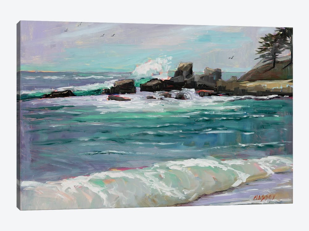Summer Surf, Plein Air by Marie Massey 1-piece Canvas Artwork