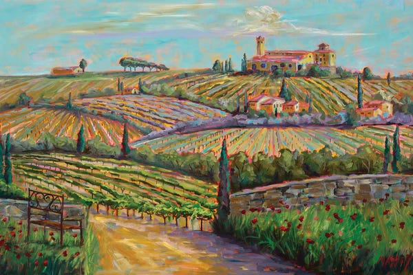 Vineyards: Tuscan Vines by Marie Massey