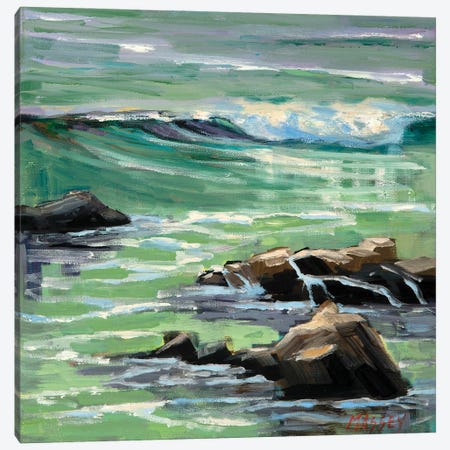 Shimmering Wave Canvas Print #RIM87} by Marie Massey Art Print