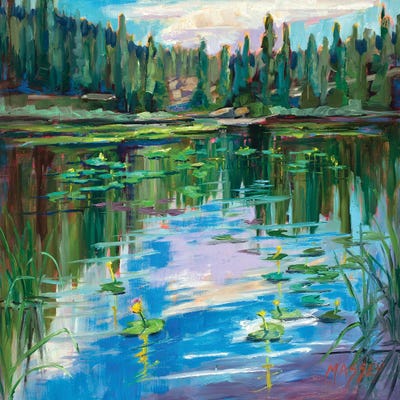 Nymph Lake by Marie Massey metal wall art