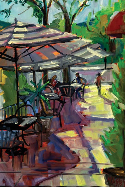 Umbrellas: Sidewalk Dining by Marie Massey