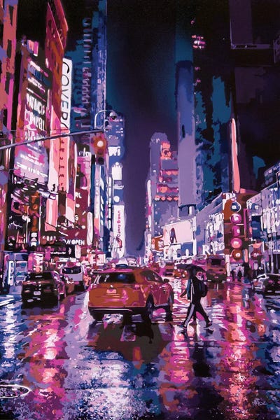 Night City Light by Marco Barberio framed wall art