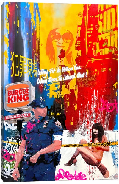 Crime Scene Canvas Art Print - Restaurant & Diner Art