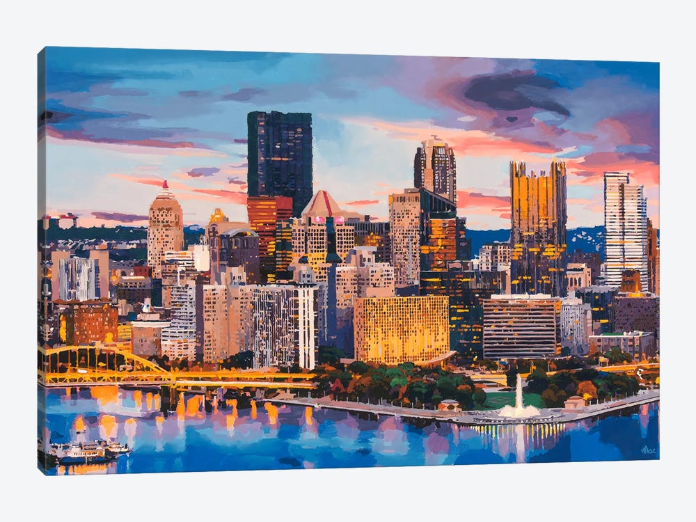 Pittsburgh by Marco Barberio 1-piece Canvas Art