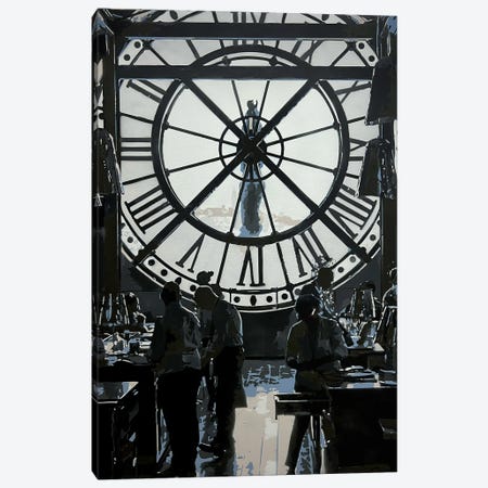 Paris Time Canvas Print #RIO120} by Marco Barberio Art Print