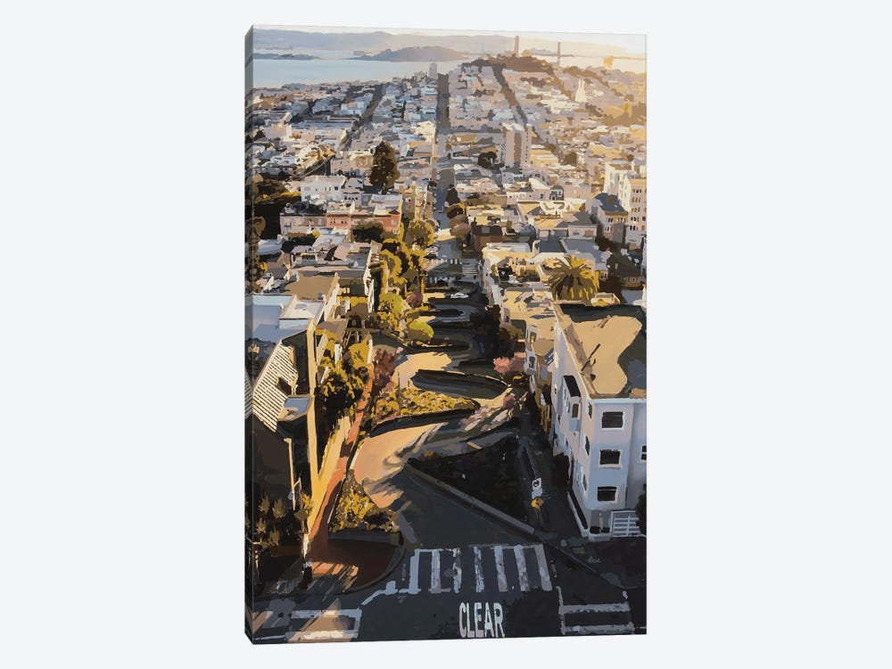 Lombard Street by Marco Barberio 1-piece Canvas Art