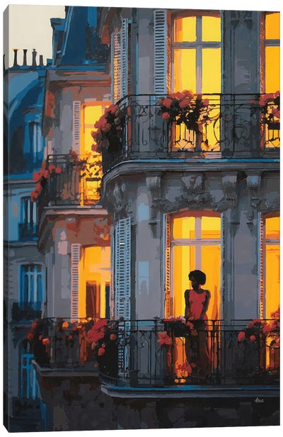 Kiss From A Rose In Paris Canvas Art Print - Marco Barberio