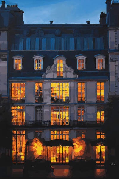 Illuminated Oil Paintings: Paris Night by Marco Barberio