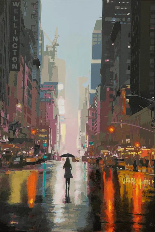 Silence Of A Rainy Night In New York by Marco Barberio wall art